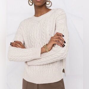 Vince Bauble Cable Knit Cropped Sweater Size Small